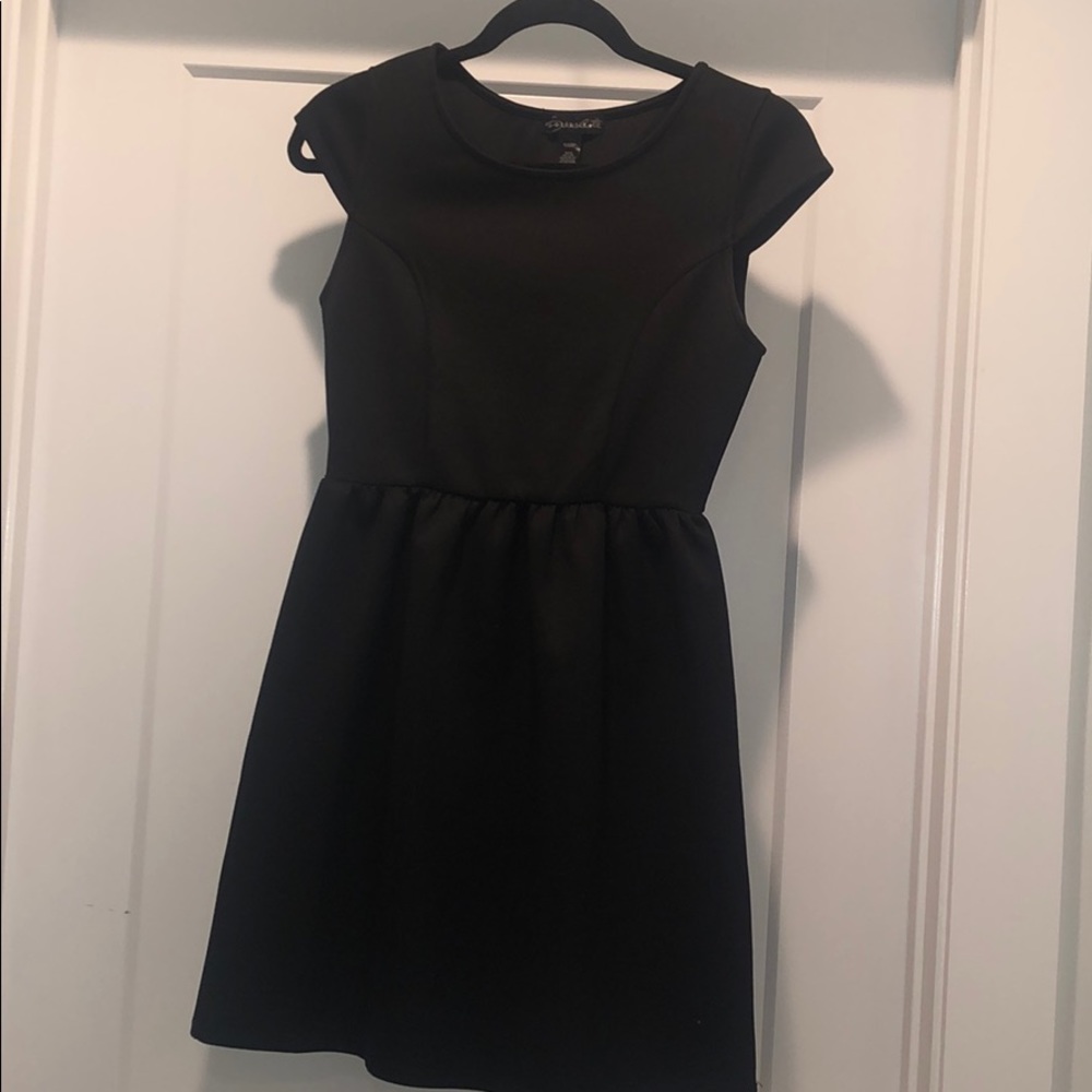 Socialite brand black cap sleeve dress